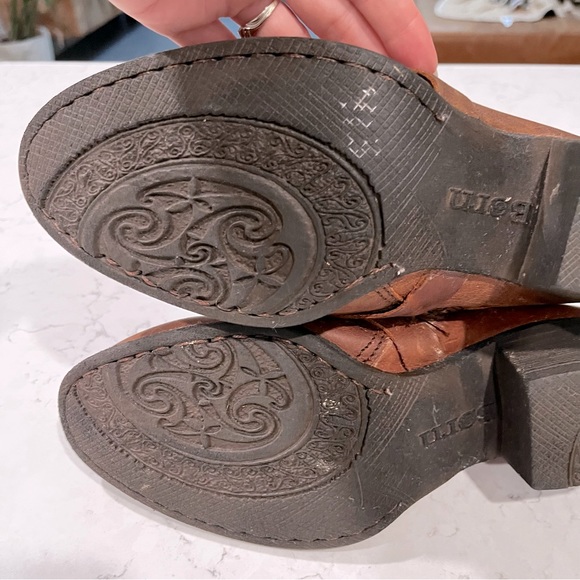 BORN Brown Leather Calf Height Boho Boots, size 7.5 - Picture 12 of 16